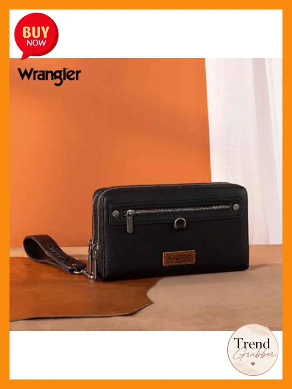 Large RFID Phone Wristlet Wallet with Multiple Pockets & Detachable Strap
